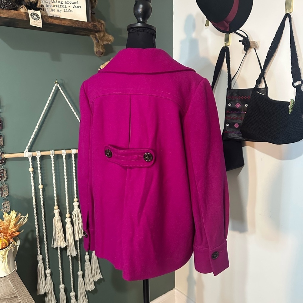 Women's Banana Republic Double-Breasted Deep Purple Jacket Size M 👑 - Picture 6 of 7